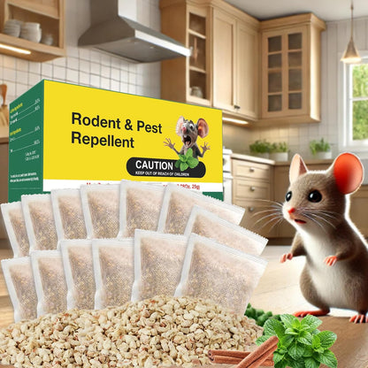 Mouse Repellent, Safe for Pets and Humans, Natural Rodent Deterrent for Mice, Rats, Spiders, Ants, and Roaches - Effective Indoor & Outdoor Use (60 Pack)
