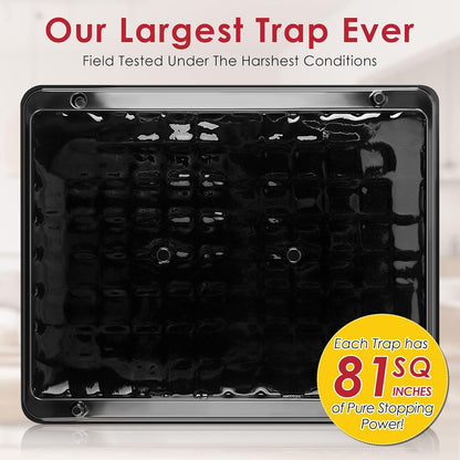 Qualirey 20 Pack Jumbo Rat & Mouse Glue Traps, 11.8 X 9.84 in Large Heavy Duty Mouse Traps Indoor for Home, Pre Scented Adhesive Plastic Tray with for Spider, Snake, Mice, Kids and Pet Safe (Black)