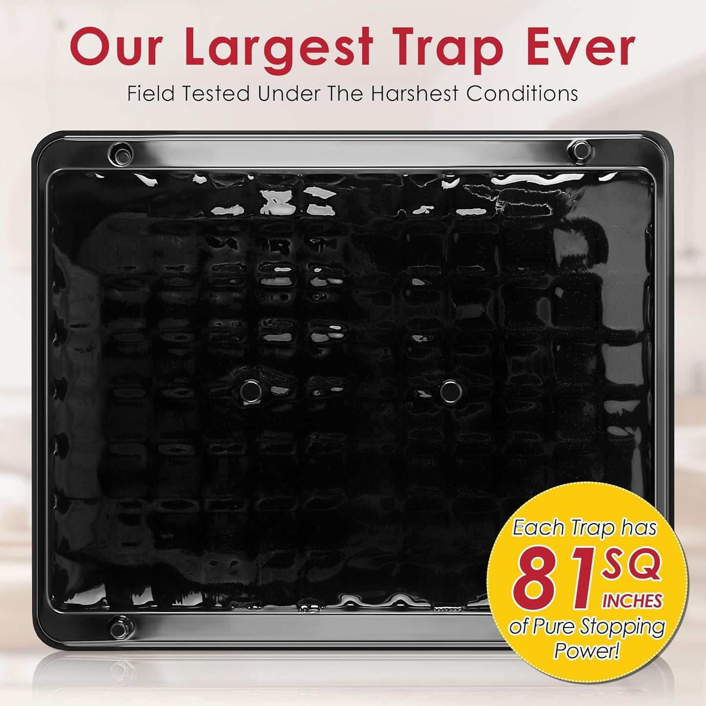 Qualirey 16 Pack Jumbo Rat & Mouse Glue Traps, 11.8 X 9.84 in Large Heavy Duty Mouse Traps Indoor for Home, Pre Scented Adhesive Plastic Tray with for Spider, Snake, Mice, Kids and Pet Safe (Black)