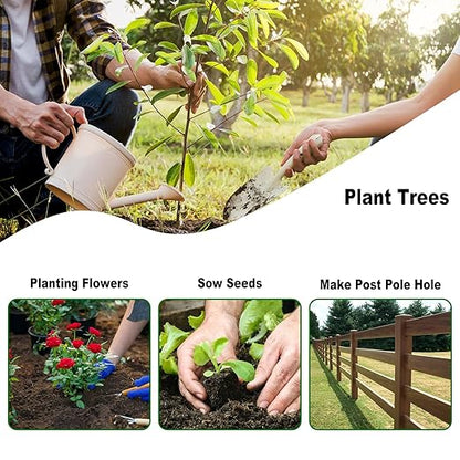 4" x 38" Spiral Planter Hand Auger - Heavy-Duty Manual Post Hole Digger for Gardens, Fences, Landscaping - Planting Bulbs, Trees, Flowers Garden Hole Digger Tool