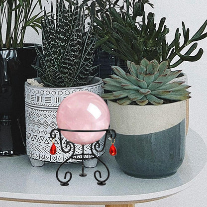 ABOOFAN Metal Gazing Ball Stand Garden Sphere Holder Decorative Base for Outdoor Yard Crystal Globe Display with Portable Lightweight Design