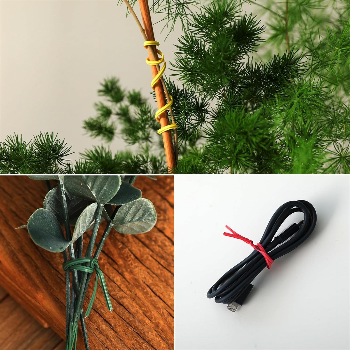 Tangyinrd 300 pcs 5 inch Blue Plastic Twist Ties, Cable Ties, for Bags, Gardening Tools