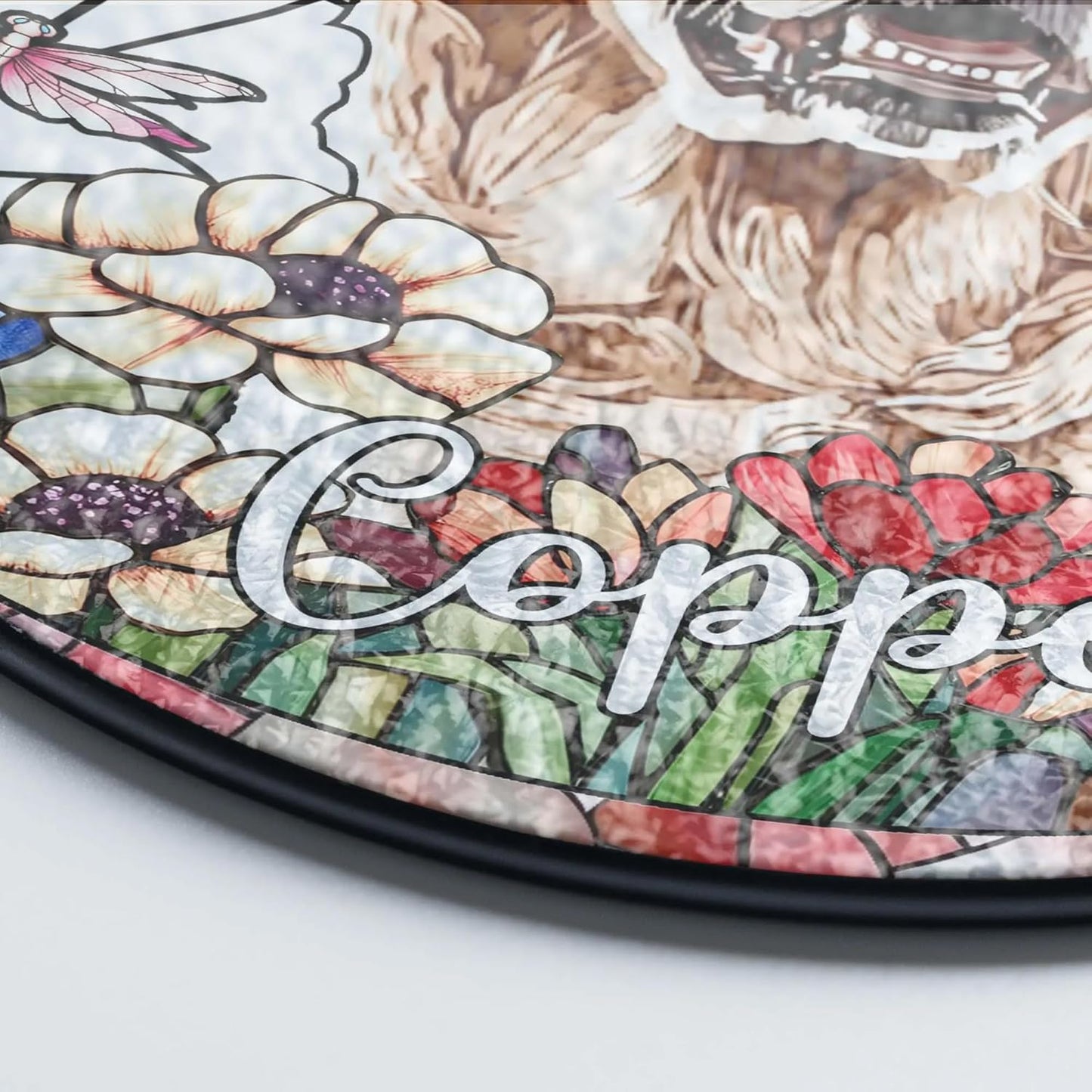 Custom Dog Stained Glass Suncatcher, Personalized Photo Suncatcher Ornament, Customized Pet Memorial Keepsake, Cat Loss Gift, Pet Portrait from Photo, Gift for Dog Lover, Cat Owner Gifts
