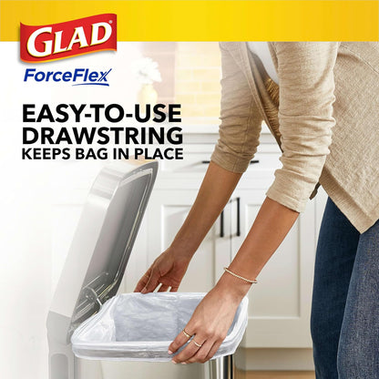 Glad ForceFlex Tall Kitchen Trash Bags, 13 Gal, Pine-Sol Original, 110 Ct (Package May Vary)