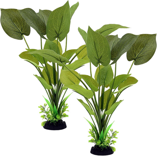 ALEGI Silk Aquarium Plants, 12 Inch Artificial Silk Plants Decorations for Fish Tank,Aquarium Décor