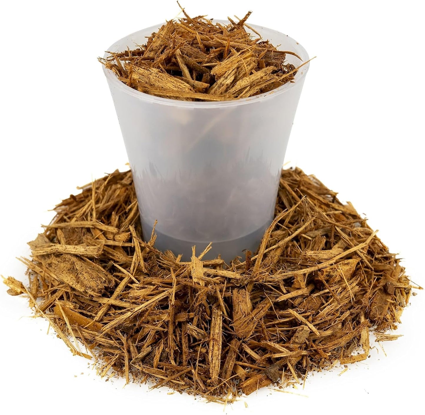 Organic Yellow Mulch by Gardenera - Enhance Soil Health and Plant Vitality - 2 QUARTS