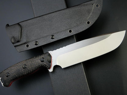 Eafengrow EF143 Fixed Blade Knife AUS-10 Steel Blade Micarta Handle Full Tang EDC Tool Straight Knife for Working Camping Hunting