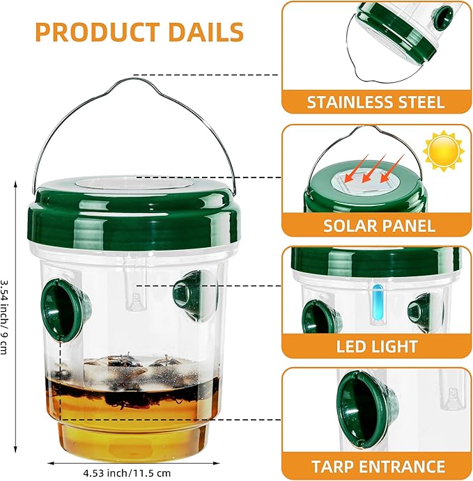 Wasp Traps Outdoor Hanging 4 Pack