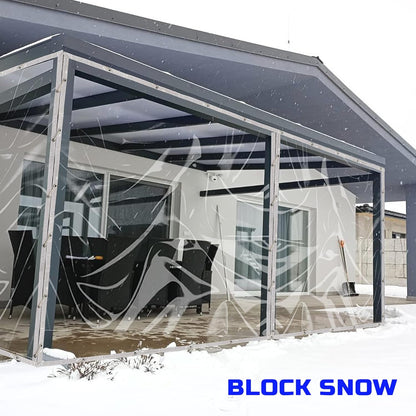Clear Tarp 6 x 8FT, 20 Mil Clear Vinyl Tarp, Small Cover Plastic Sheeting with Grommets, Double-Stitched Reinforced Edges, Heavy Duty Tarps Waterproof and Tearproof