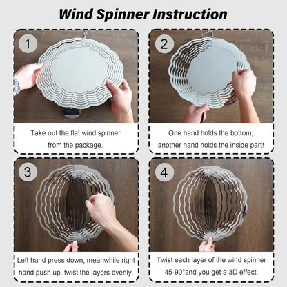 Wind Spinners Outdoor, Brown Retro Elk Deer 3D Stainless Steel Wind Sculpture Spinner for Garden Outside Hanging Decor Mother's Day Christmas Birthday Gifts for Women Men Mom Nana 7.8 in