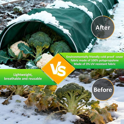 Green Plant Covers Freeze Protection, 10 x 30 ft - 1.5 oz/yd² Frost Cloths for Outdoor Plants, Tree Covers Freeze Protection, Winter Garden Blanket, Sun Cover for Plants for Greenhouse, Vegetables