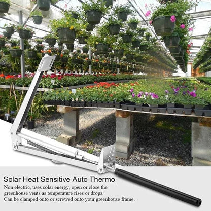2X Auto Greenhouse Window Opener, Solar Heat Sensitive Auto Vent Opener, Roof Vent Opener Gardening Tools for Sunlight Room Automatic Greenhouse Accessories (Single Spring Up to 15 Lbs)
