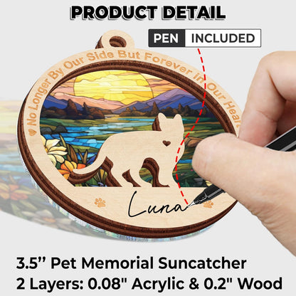 Cat Memorial Ornaments, Christmas Xmas Tree Ornament Window Hanging Car Sympathy Gift for Loss of Pet Bereavement Keepsake Remembrance Gifts for Cat Lovers Holiday Decoration PO235