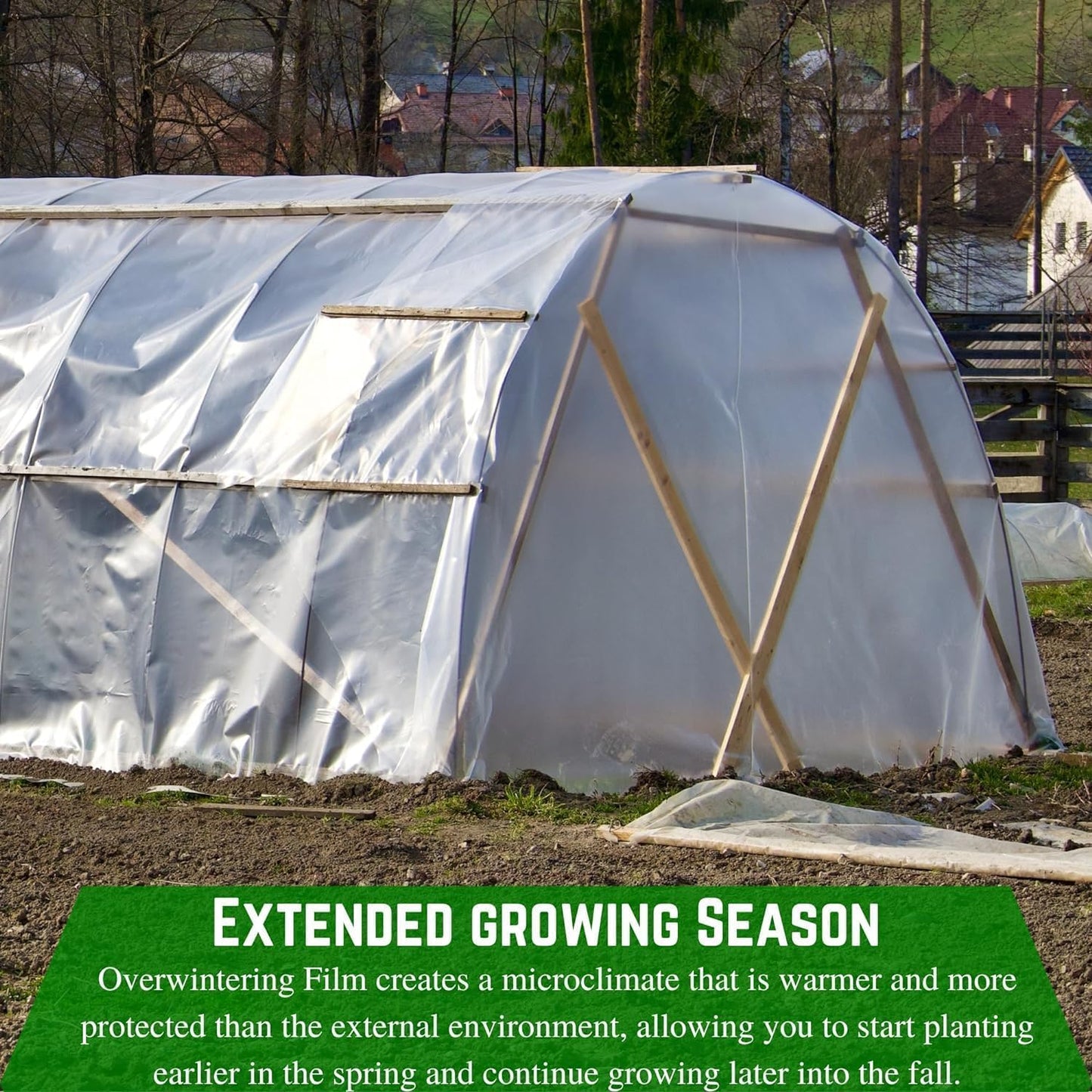 Farm Plastic Supply - Protective Clear Overwintering Plastic Film - Overwintering Film, 6 Mil Clear Plastic Film, Greenhouse Plastic, Durable Plastic Sheeting (6 Mil 6' x 100')