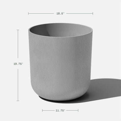 Veradek Mason Series Lima Planter - Round Planter for Indoor or Outdoor Porch/Garden | Made from Plastic-Stone Composite with Drainage Holes | Modern Décor for Succulents, Flowers, Small Plants