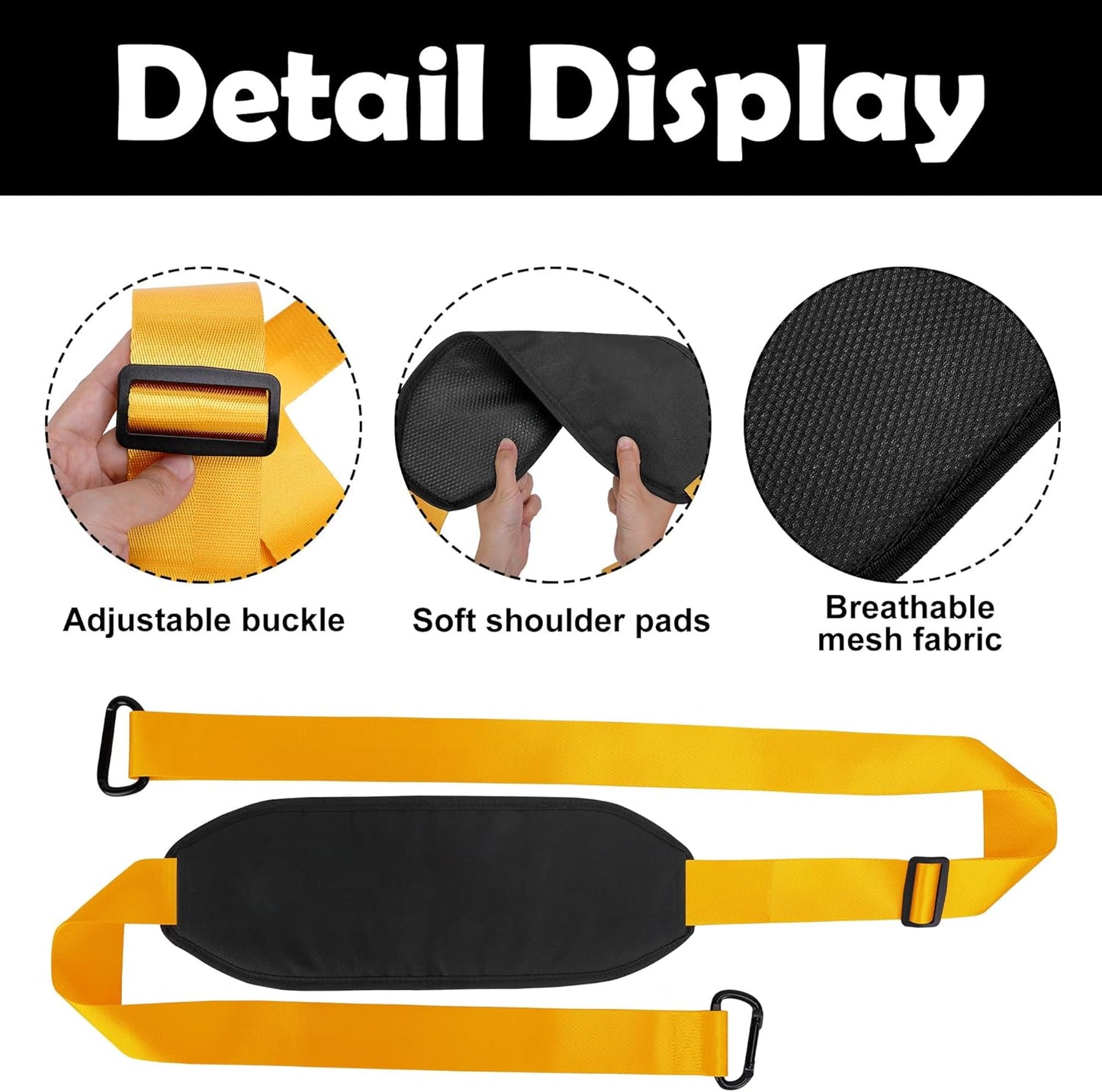 2 Pcs Heavy Duty Leaf Tarp Strap, 10.2 ft Yard Tarp Pulling Tool, Reusable Waste Tarps Shoulder Strap for Efficient Outdoor Leaf Debris Cleaning and Moving