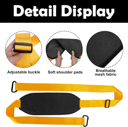 Heavy Duty Leaf Tarp Strap, 10.2 ft Yard Tarp Pulling Tool, Reusable Waste Tarps Shoulder Strap for Efficient Outdoor Leaf Debris Cleaning and Moving
