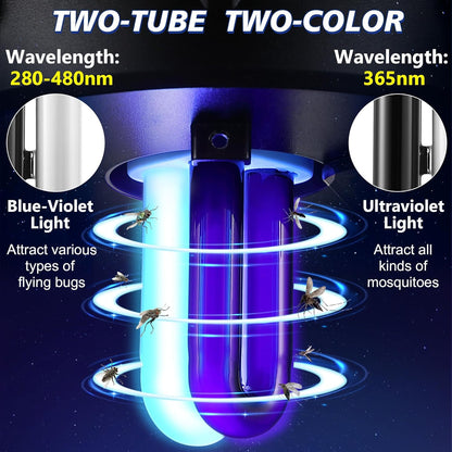 Qualirey 6 Pack 41050 7W Replacement Bulb, Upgraded 2 Color Bug Zapper Replacement Bulb Compatible with Dynatrap DT1050 DT1100 DT1250, 1/2 Acre Mosquito UV Light Trap Replacement Bulbs