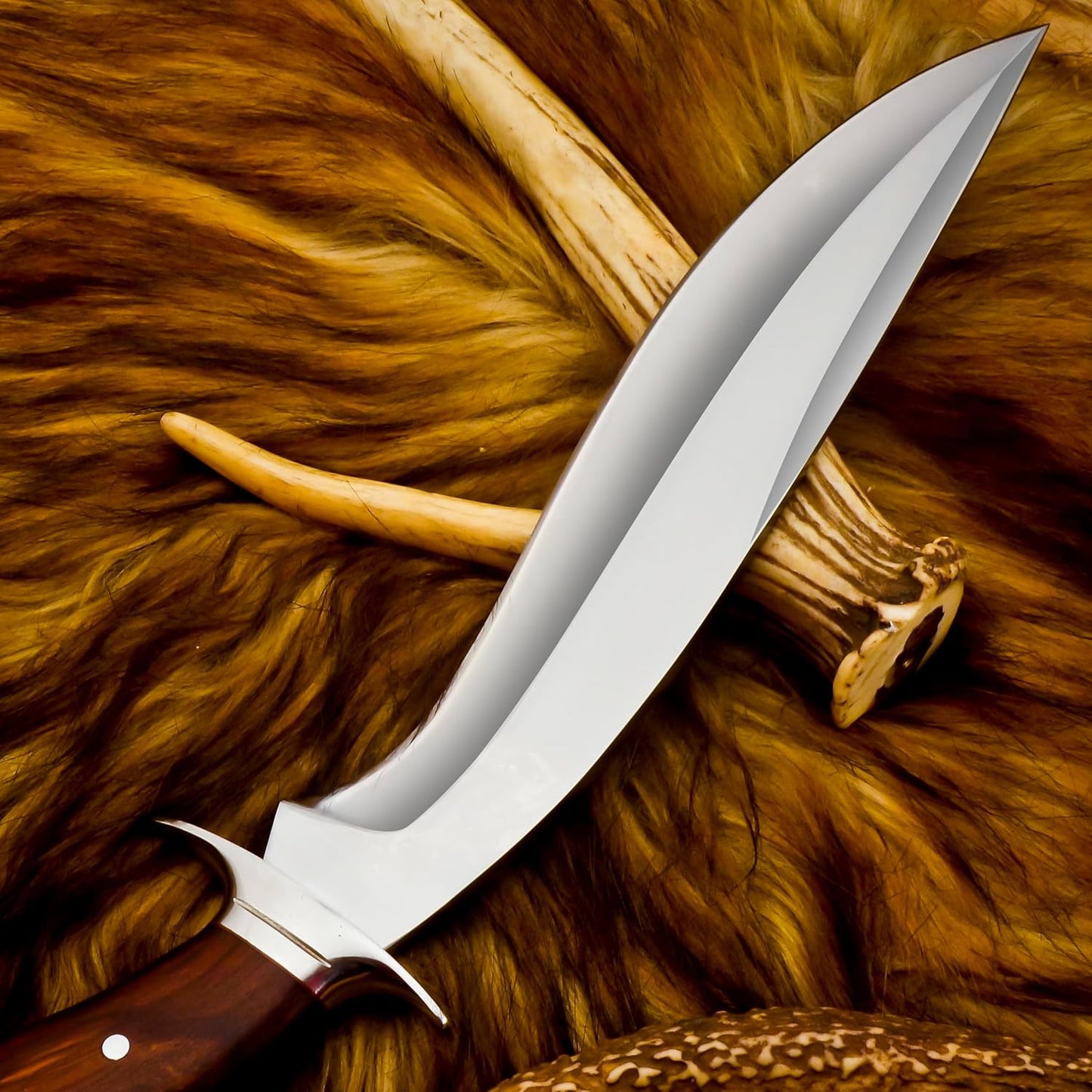 Poshland REG-234 Handmade Customised D2 Steel Kukri Knife - Exotic Wood Handle