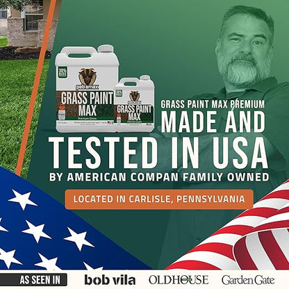 PetraMax Max Grass Paint for Lawn - Maintain Perfect Green Grass, Spray for Lawn & Shrubs Green Spray, Paint Pair with Petra Sprayers - Touch up Dog Spots - Non-Toxic Safe for Pets (Premium, 32 oz)