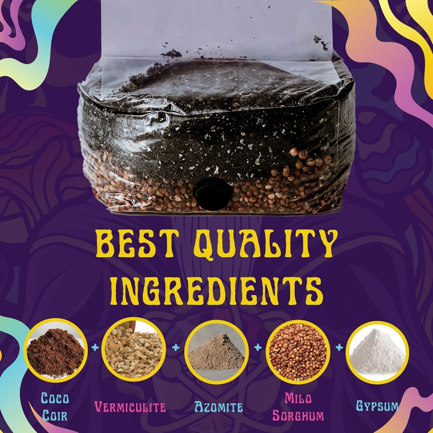 2 LB All-in-One Grow Bag: Up to 16oz of Mushrooms! Nutrient-Enhanced, Injection Port, Just Add Your Own Spores & Grow Like Magic