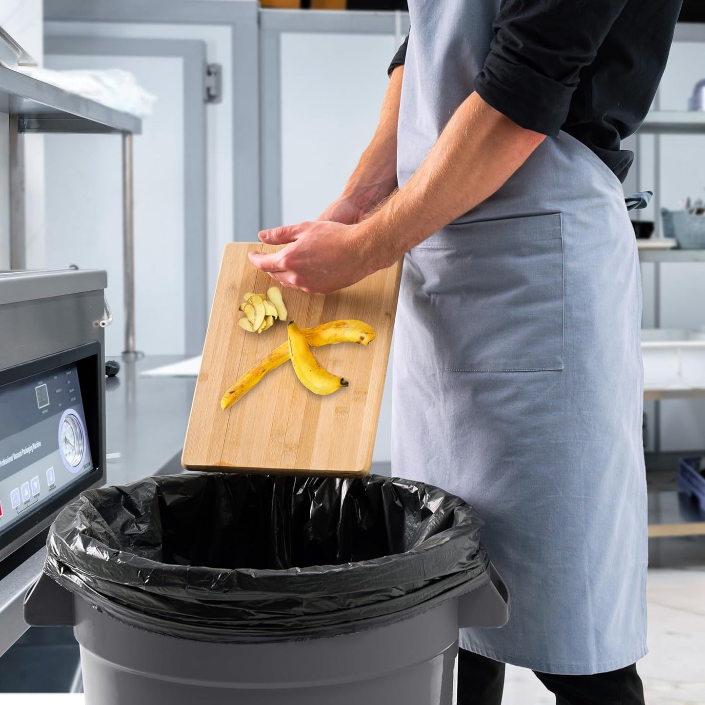 PRO&Family 20 Gallon Trash Can with Lid Round Ingredient Storage Containers Recycling Bin Kitchen Garbage Can Office Garbage Can Trash Barrel Plastic Barrel Yard Waste Bin Outdoor Trashcan (1, Gray)