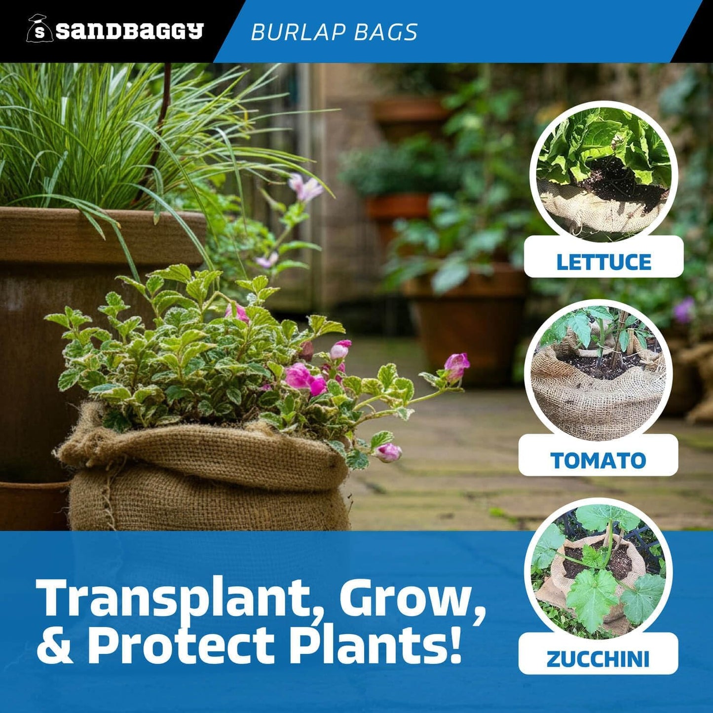Burlap Bags 22" x 36" - Great for Planting/Gardening - Kids Sack Bag - Plant Covers - Sacks Burlap by Sandbaggy - Food Grade (Pack of 500)