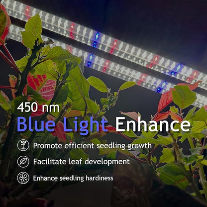 DYMOND Boostgro LED Seed Starter Grow Light 3FT Full Spectrum Linkable 5000k Daylight + 660nm Red + 450nm Blue Indoor Plant Lighting Fixture