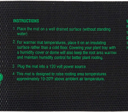 JUMP START Heat Mat, 3" x 20" Inches MT10004 Waterproof Durable, 7.3 Watt UL Certified Seedling, 3"x20", 7.3W