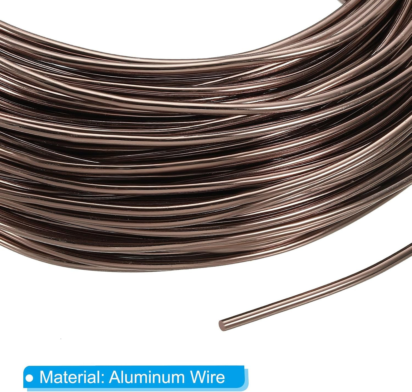 PATIKIL 2mm x 95ft Bonsai Training Wire,Floral Wire Stems Anodized Aluminum Tree Wire for Gardening Branch Fixing,Brown