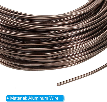 PATIKIL 2mm x 95ft Bonsai Training Wire,Floral Wire Stems Anodized Aluminum Tree Wire for Gardening Branch Fixing,Brown
