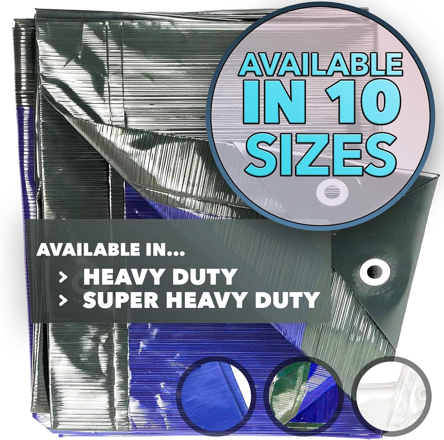 QUEEN OF TARPS | 20x25 Super Heavy Duty Tarp Waterproof, 200 GSM is 20 MIL, UV/Tear Resistant Tarp, Camping, Outdoor Furniture, Car, Tents, Painting, Firewood Protection | 20x25, Super Duty
