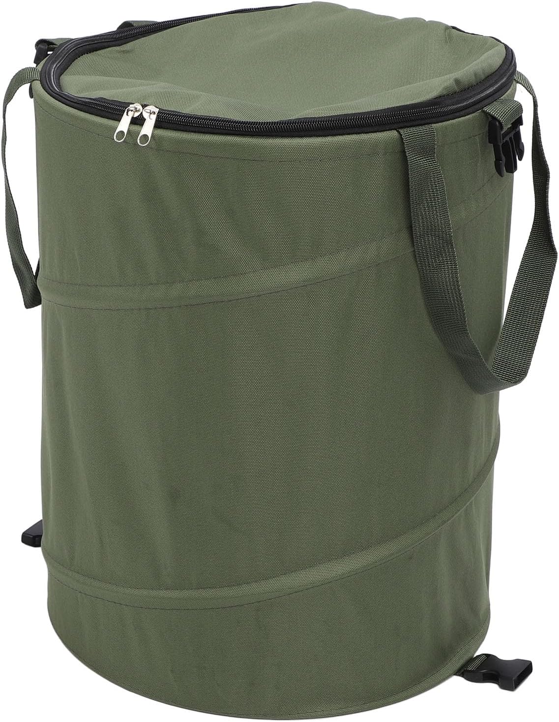 Zunate Collapsible Lawn and Leaf Bag, 24 Gallon Collapsible Trash Can, Reusable Outdoor Yard Waste Leaf Bag Garden Garbage Bin, Garden Garbage Bag with Lid, Lawn and Leaf Bags for