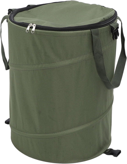Zunate Collapsible Lawn and Leaf Bag, 24 Gallon Collapsible Trash Can, Reusable Outdoor Yard Waste Leaf Bag Garden Garbage Bin, Garden Garbage Bag with Lid, Lawn and Leaf Bags for
