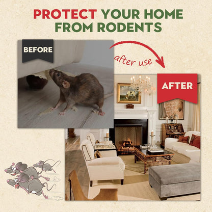 Natural Peppermint Mice Repellent - Effective Mouse Deterrent for Home, Car, Garage, and Garden - Safe, Eco-Friendly, Long-Lasting Protection,40 Pack