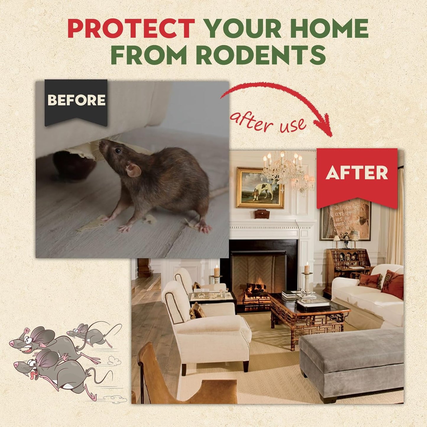Mouse Repellent, Peppermint Oil Mice Repellent for Rats & Squirrels, Long-Lasting Natural Pest Deterrent for Indoor, Outdoor, Car Engines, Safe for Family & Pets, (80 Pack)