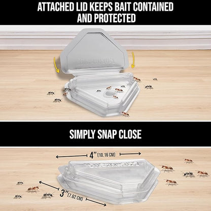 Catchmaster Defiant Reusable Heavy Duty Ant Traps Indoor & Outdoor Refill (8 Pack) – Effective Liquid Ant Killer – Bait NOT Included – Multi-Surface, No Mess, Discreet Bait Stations for Pest Control