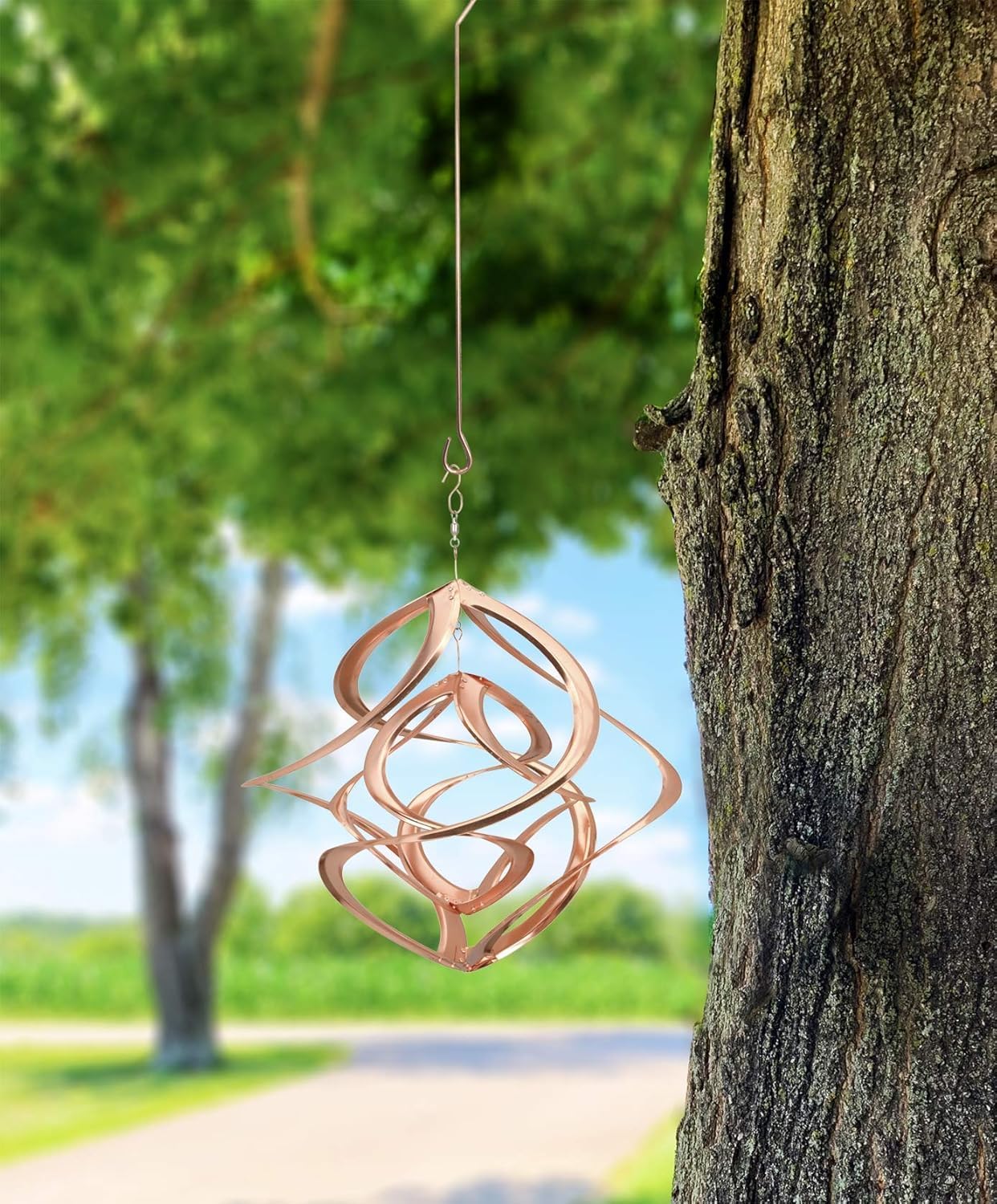 Red Carpet Studios Deluxe Double Helix Cosmix Wind Spinner, 14-Inch, Copper