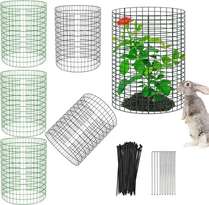 6 PCS Plant Protectors from Animals,14" H X 13" D Metal Mesh Plant Cage Covers with Garden Plant Outdoor for Flower Vegetable to Keep Animals Out