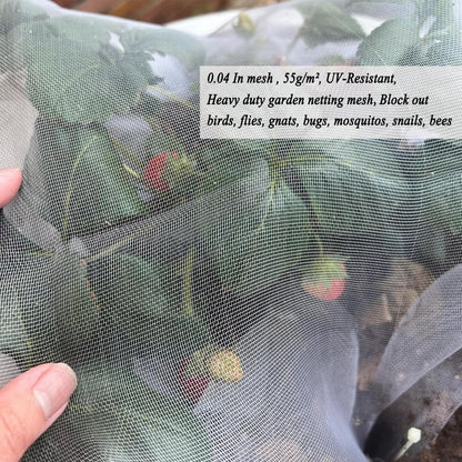 6.5X10Ft Garden Netting Pest Barrier Protect Rasied Bed, Greenhouse, Vegetables, Blueberry, Strawberry, Fruit Trees, Fine Mesh Mosquito Netting for Patio Against Insect Bug Flies Gnats Birds