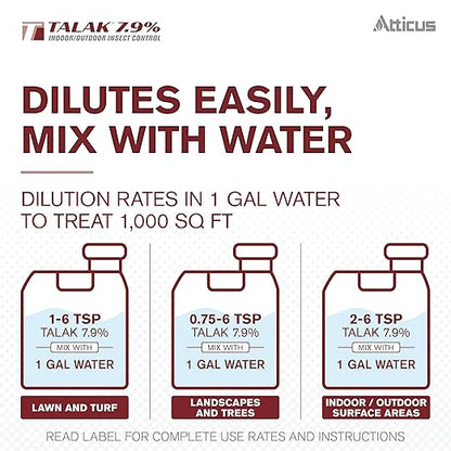 Atticus Talak 7.9% Indoor/Outdoor Insect Control - Bifenthrin Concentrate (32 Ounce)