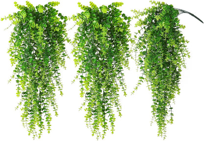 RECUTMS Hanging Money Plants Fake Outdoor Hanging Artificial Flower for Outdoors Hanging Basket Hanging Artificial Hanging Plants Plastic Plants Home Garden Wedding Party Decorations