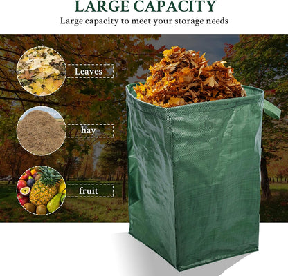 kingsea 2 Pack Yard Waste Bags, Large Yard Dustpan-Type Garden Bag, 53 Gallons Heavy Duty Lawn Pool Garden Leaf Bag for Collecting Leaves Grass Clippings Yard Debris