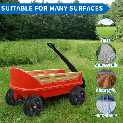 13 Inch Flat Free Wheels Tires 4.00-6 Solid Replacement with Universal 5/8" Axle Bore Hole, 8 Spacers and 4 Pins, for Wheelbarrow, Garden Wagon, Hand Truck, Trolley, Lawn Mower, 2 Pack