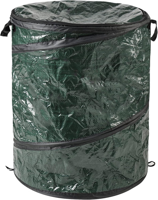 29.5-Gallon Pop Up Outdoor Garbage Can - Collapsible Trash Can for Parties, Yard Waste, or Laundry