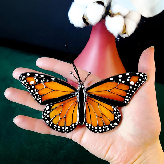 2024 New Handmade Stained Glass Butterfly Suncatcher, Sun Catcher Hanging for Car, Butterfly
