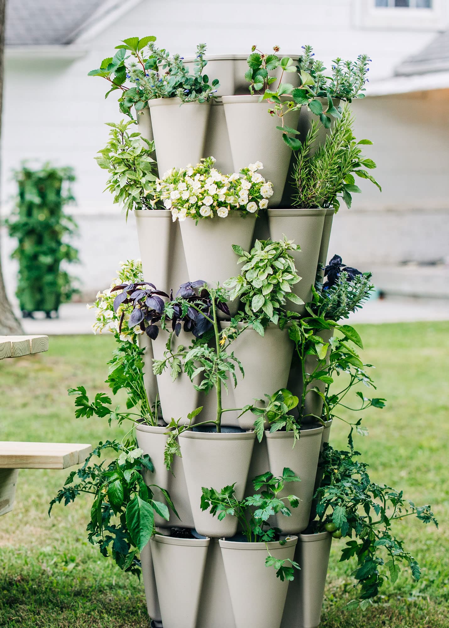 Greenstalk Patented Large 5 Tier Vertical Garden Planter with Patented Internal Watering System