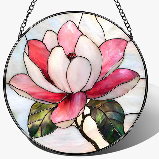 8-Inch Stained Glass Ornament, Stained Glass Window Hanging, Window Hanging Decor Suncatcher