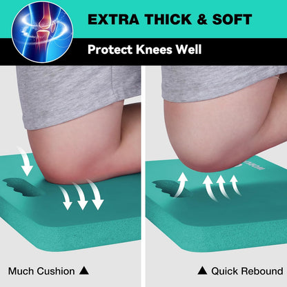 WORKPRO Extra Thick Kneeling Pad, 2-Pack, Soft Foam Cushioning for Knee, Large Foam Kneeler Mat for Gardening, Bathing Baby, Workout Supplies, 17.5 x 11 x 1.5 in, Robin's egg Blue