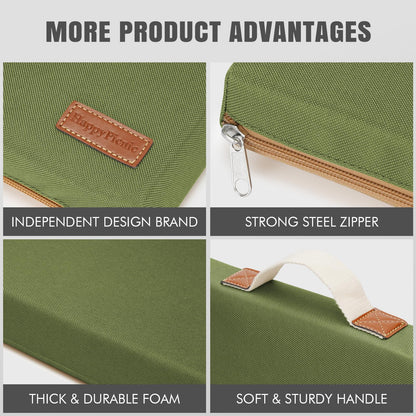 HappyPicnic Extra Thick Kneeling Pad, 1 Pack, Green, 17.5 x 11 x 2in